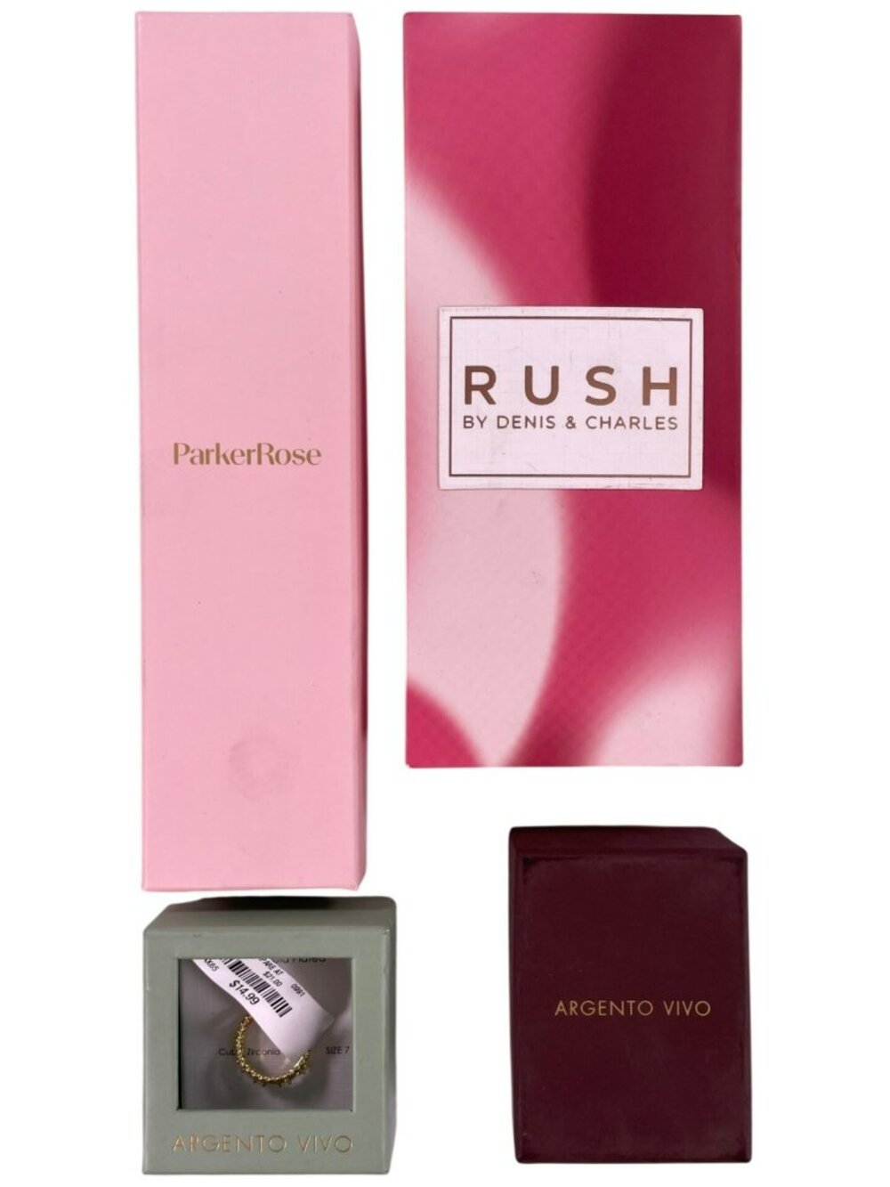 LOT-SALE of 3 Necklaces & 1-Pair of Rings By Ruch/ParkerRose/Argento Vivo $84NEW